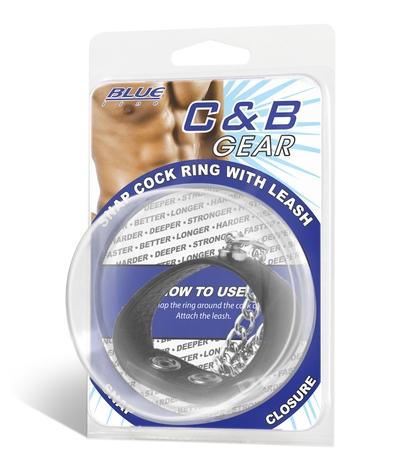C & B GEAR - SNAP COCK RING WITH LEASH
