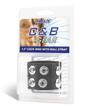 C & B GEAR - 1.5 INCH COCK RING WITH BALL STRAP