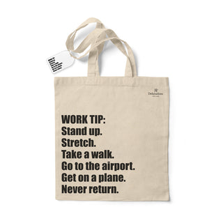 DEFAMATIONS WORK TIP TOTE BAG