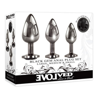 EVOLVED BLACK GEM ANAL PLUG SET