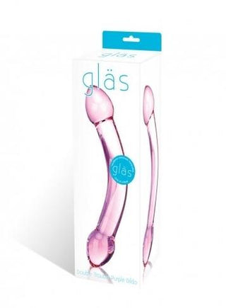 GLAS DOUBLE TROUBLE PURPLE DILDO