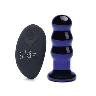 GLAS RECHARGEABLE VIBRATING BEADED PLUG