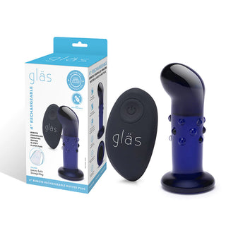 GLAS 4 INCH RECHARGEABLE DOTTED P-SPOT PLUG