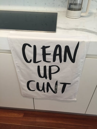 CLEAN UP CUNT -TEA TOWEL - Flirt Adult Store