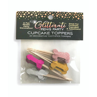 GLITTERATI PENIS CUPCAKE TOPPERS