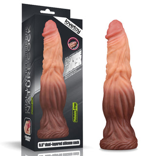 NATURE COCK DUAL LAYERED SILICONE 9.5 INCH