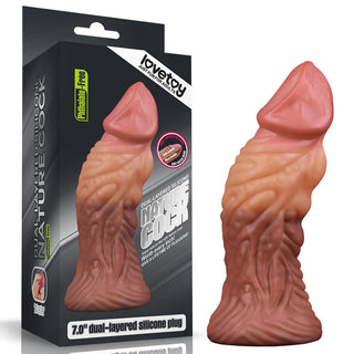 NATURE COCK DUAL LAYERED SILICONE 7 INCH