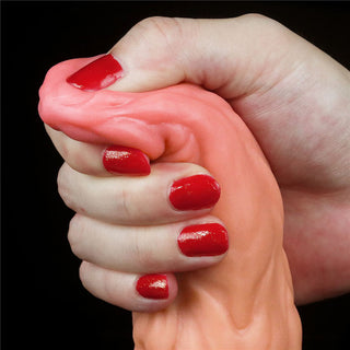 NATURE COCK DUAL LAYERED SILICONE 9.5 INCH