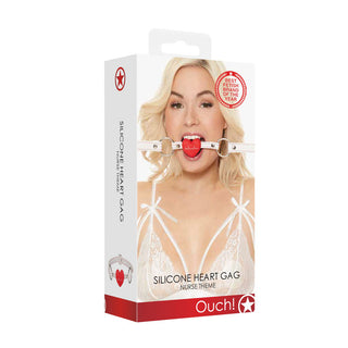 OUCH SILICONE HEART GAG NURSE THEME