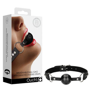 OUCH BREATHABLE GAG WITH DIAMONDS