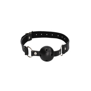 OUCH BLACK AND WHITE BREATHABLE BALL GAG