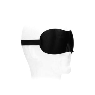 OUCH BLACK AND WHITE SATIN CURVY EYE MASK