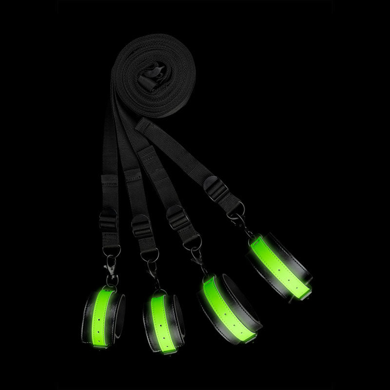 OUCH GLOW IN THE DARK BED BINDINGS RESTRAINT KIT