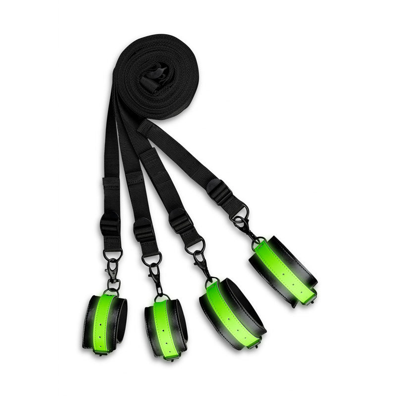 OUCH GLOW IN THE DARK BED BINDINGS RESTRAINT KIT