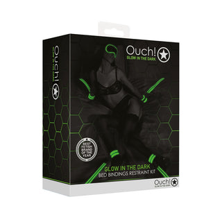 OUCH GLOW IN THE DARK BED BINDINGS RESTRAINT KIT