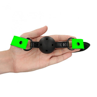 OUCH GLOW IN THE DARK BREATHABLE BALL GAG