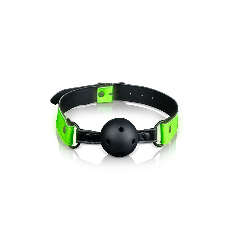 OUCH GLOW IN THE DARK BREATHABLE BALL GAG