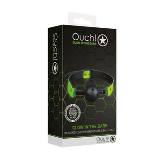 OUCH GLOW IN THE DARK BREATHABLE BALL GAG