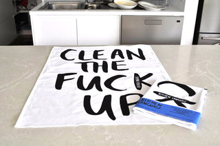 CLEAN THE FUCK UP- TEA TOWEL - Flirt Adult Store