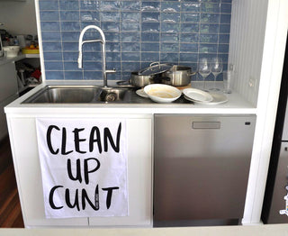 CLEAN UP CUNT -TEA TOWEL - Flirt Adult Store