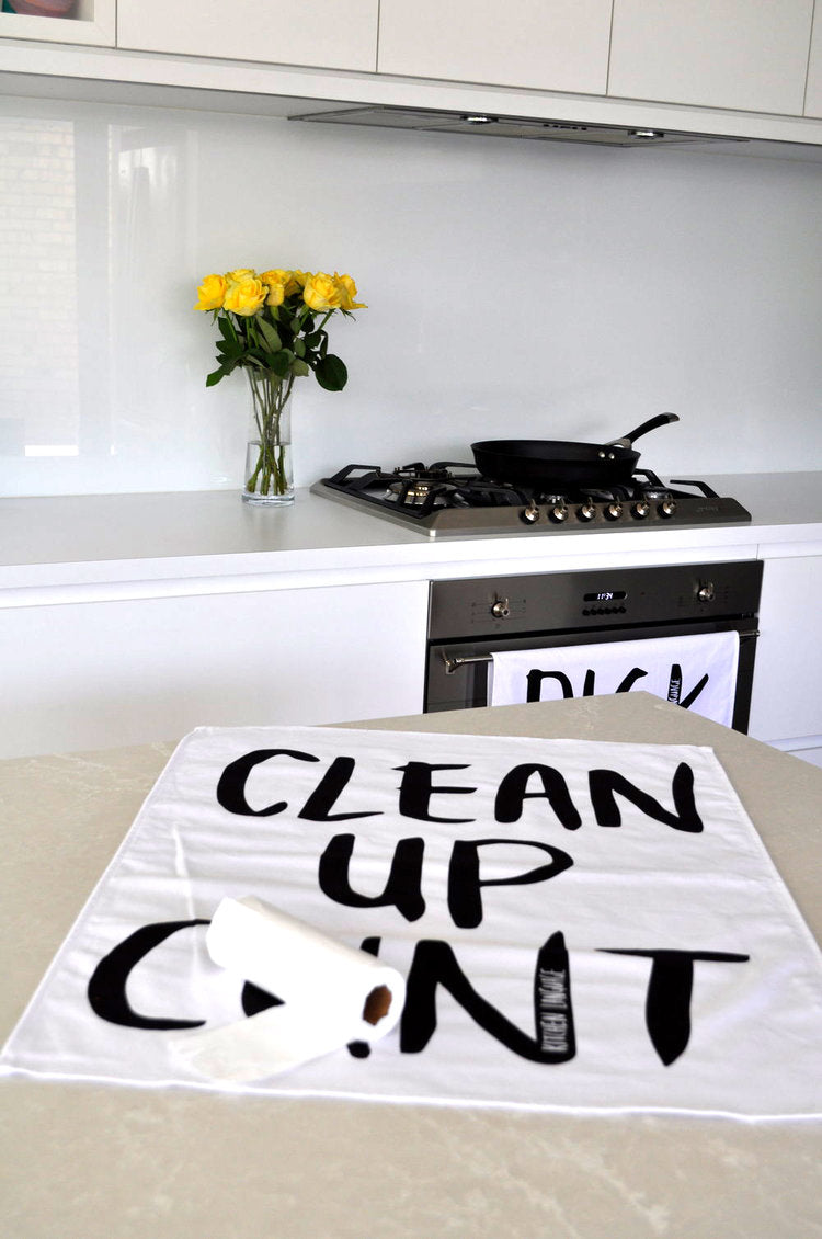 CLEAN UP CUNT -TEA TOWEL - Flirt Adult Store