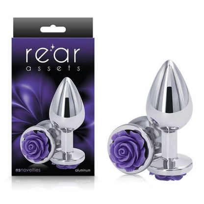REAR ASSETS SILVER BUTT PLUG WITH ROSE