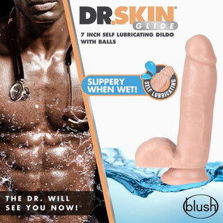 DR SKIN GLIDE 7 INCH SELF LUBRICATING DONG