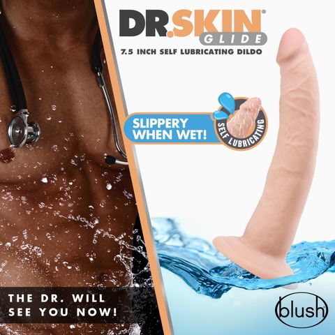 DR SKIN GLIDE 7.5 INCH SELF LUBRICATING DONG