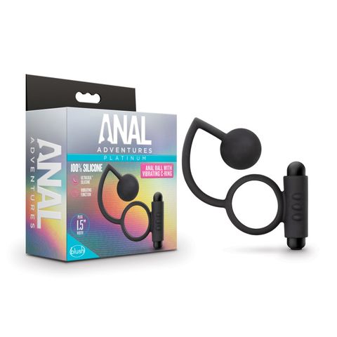 ANAL ADVENTURES PLATINUM ANAL BALL AND VIBRATING C-RING