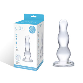 GLAS 4 INCH GLASS BUTT PLUG