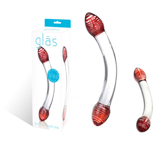 GLAS RED HEAD DOUBLE DILDO