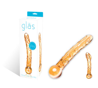 GLAS ORANGE TICKLER GLASS DILDO