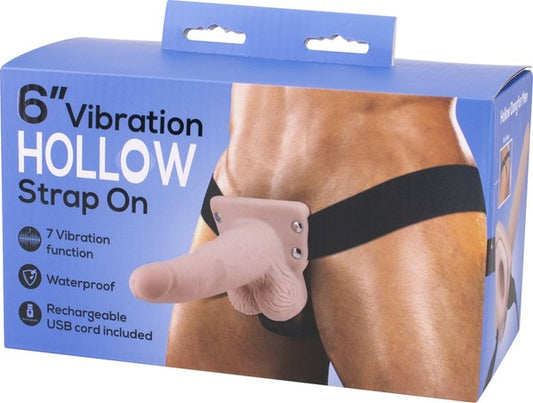 VIBRATING HOLLOW STRAP ON