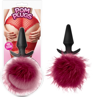 POM PLUGS FUR POM POM BURGUNDY