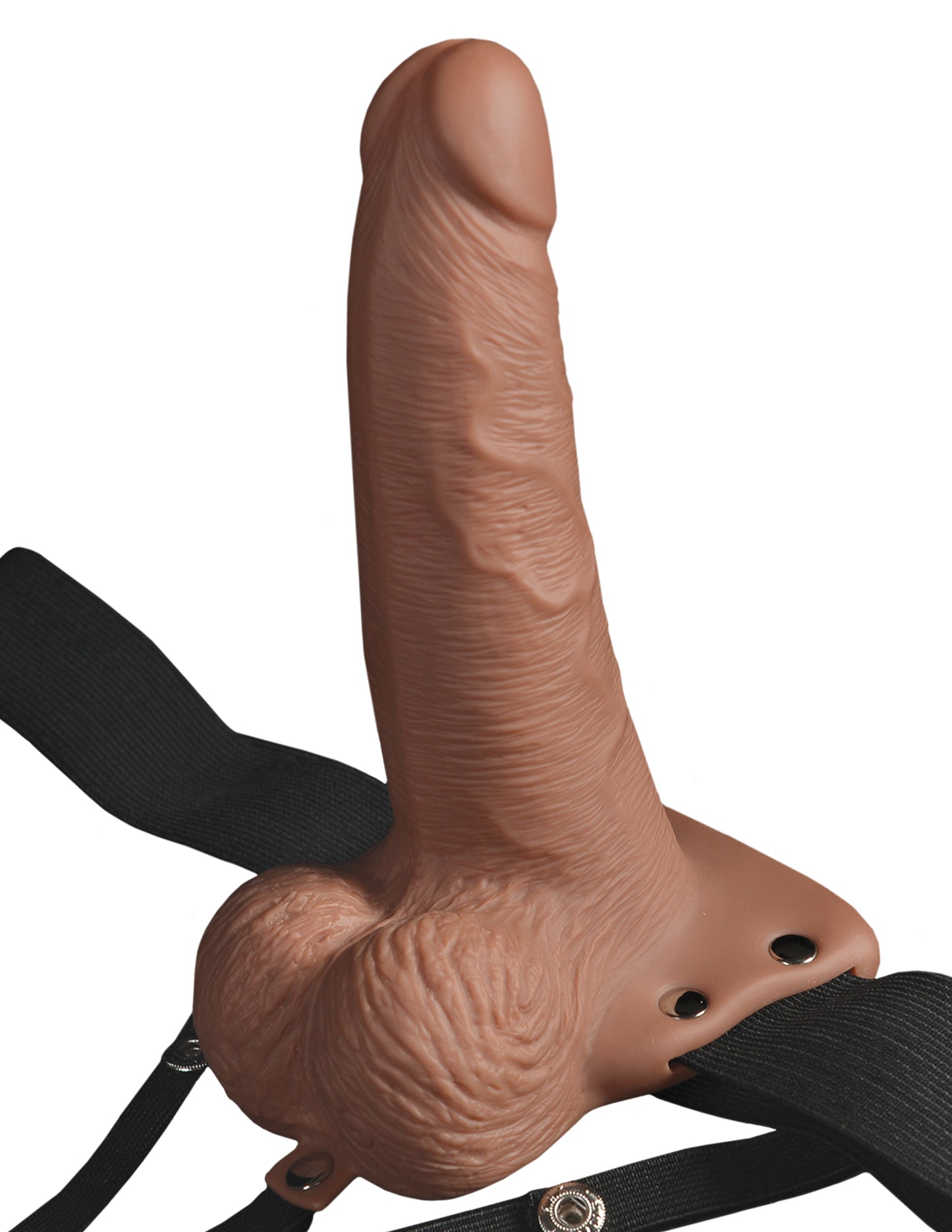 FETISH FANTASY 6 INCH HOLLOW RECHARGEABLE STRAP ON WITH BALLS