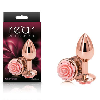 REAR ASSETS ROSE GOLD BUTT PLUG WITH ROSE