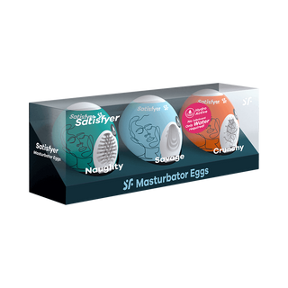 SATISFYER MASTURBATOR EGGS NAUGHTY/SAVAGE/CRUNCHY