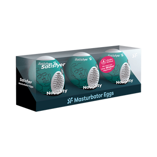 SATISFYER MASTURBATOR EGGS 3 PACK NAUGHTY