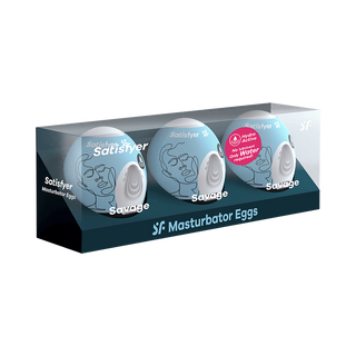 SATISFYER MASTURBATOR EGGS 3 PACK SAVAGE