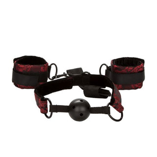 SCANDAL BREATHABLE BALL GAG WITH CUFFS - Flirt Adult Store