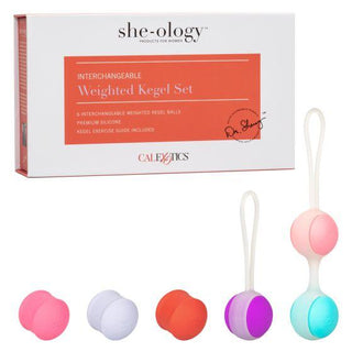 SHE-OLOGY INTERCHANGEABLE WEIGHTED KEGEL SET