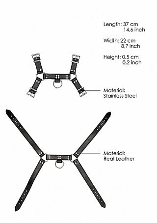 PAIN LEATHER MALE CHEST HARNESS