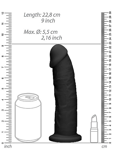REALROCK 9 INCH SILICONE DILDO WITHOUT BALLS