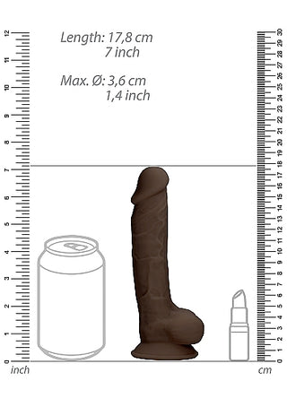 REALROCK 7 INCH SILICONE DILDO WITH BALLS