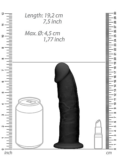 REALROCK 7.5 INCH SILICONE DILDO WITHOUT BALLS