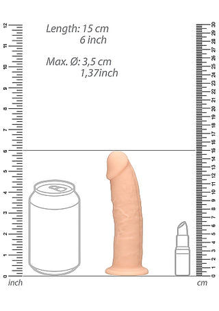 REALROCK 6 INCH SILICONE DILDO WITHOUT BALLS