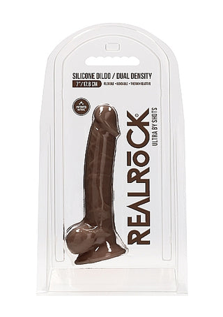 REALROCK 7 INCH SILICONE DILDO WITH BALLS