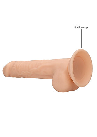 REALROCK 9.5 INCH SILICONE DILDO WITH BALLS