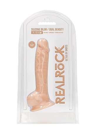 REALROCK 9 INCH SILICONE DILDO WITH BALLS