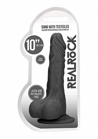 REALROCK 10 INCH REALISTIC DILDO WITH BALLS